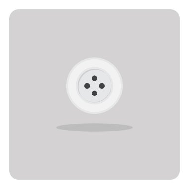 Düz simgevektör tasarımı, izole arka plan üzerinde dikiş düğmeleri.