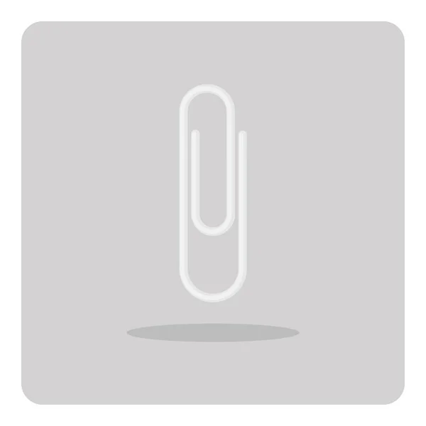 Vector Ontwerp Van Plat Pictogram Paperclip Geïsoleerde Achtergrond — Stockvector