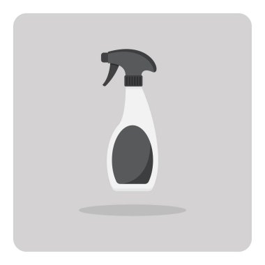 Düz simge vektör tasarımı, izole arka planda sprey şişe.