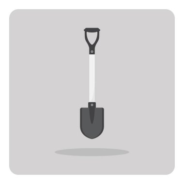 Düz simge vektör tasarımı, izole arka plan üzerinde Kürek.