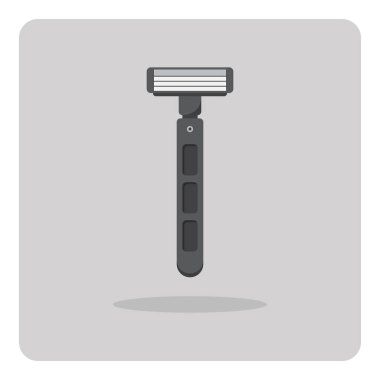 Düz simgevektör tasarımı, izole arka plan üzerinde tıraş jilet.