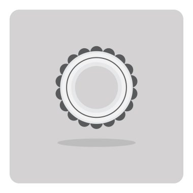 Düz simge vektör tasarımı, izole arka plan üzerinde Yüzme halkası.