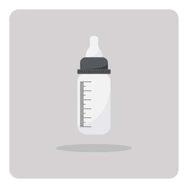 Vector Design Flat Icon Baby Bottle Isolated Background — Stock Vector