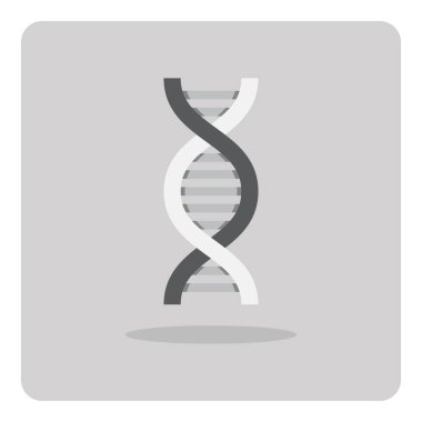 Düz simgenin vektör tasarımı, izole arka plan daki DNA.