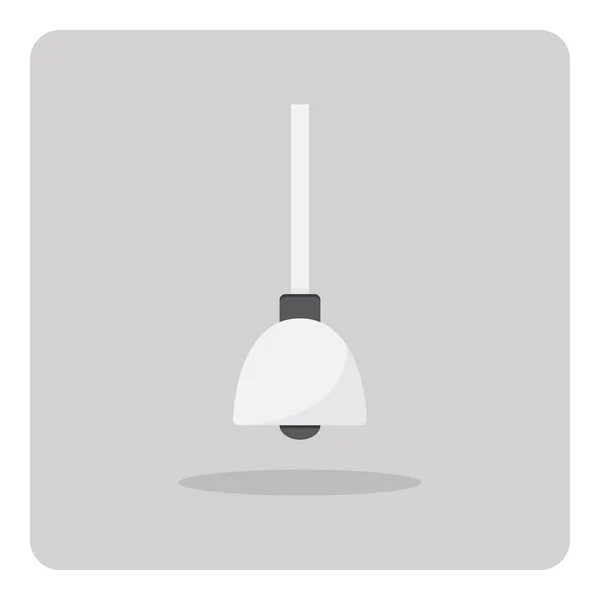 Vector Ontwerp Van Plat Pictogram Plafond Lamp Geïsoleerde Achtergrond — Stockvector