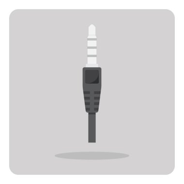 Düz simgevektör tasarımı, yalıtılmış arka plan üzerinde ses için ses jakı.