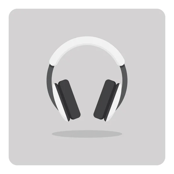 Διανυσματικό Σχεδιασμό Του Επίπεδου Εικονιδίου Ακουστικά Απομονωμένο Φόντο — Διανυσματικό Αρχείο
