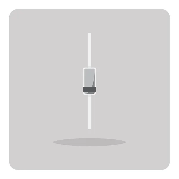 Vector Ontwerp Van Plat Pictogram Diode Voor Circuits Board Geïsoleerde — Stockvector