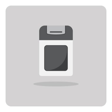 Düz simge vektör tasarımı, izole arka planda baharat şişesi.