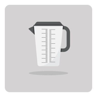 Düz simgevektör tasarımı, izole arka plan üzerinde Plastik sürahi.