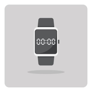 Düz simge vektör tasarımı, izole arka planda akıllı izle.