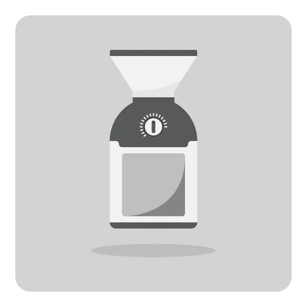 Vector Design Flat Icon Coffee Grinder Isolated Background — Stock Vector