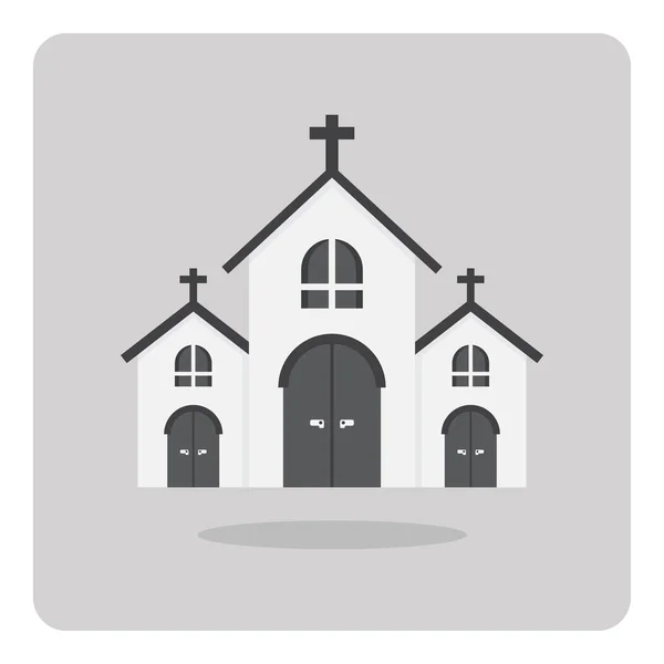 Векторный Дизайн Плоской Иконы Здание Церкви Изолированном Фоне — стоковый вектор