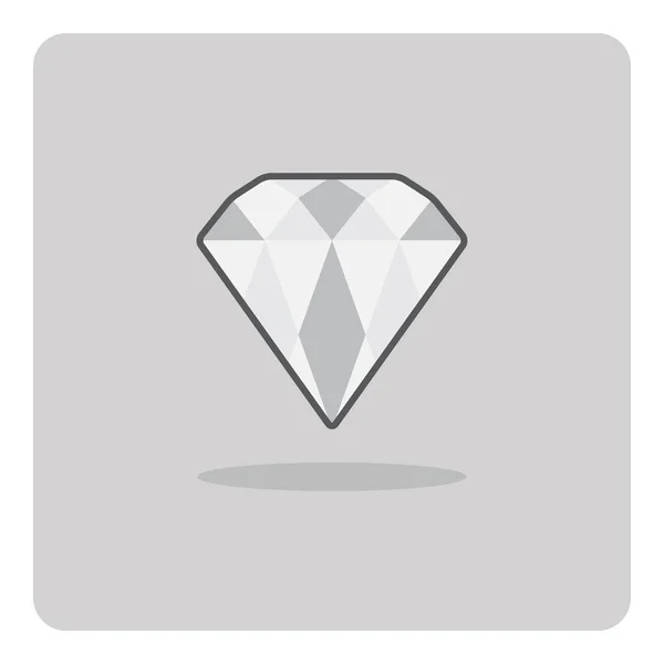 Diseño Vectorial Icono Plano Diamante Sobre Fondo Aislado Ilustración de stock