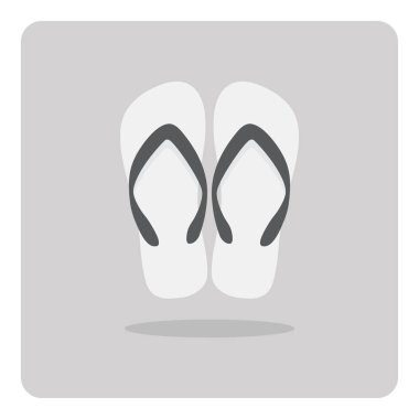 Düz simge vektör tasarımı, yalıtılmış arka planda terlik.