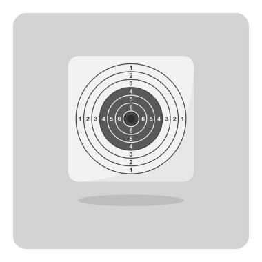 Düz simge vektör tasarımı, izole arka planda çekim hedefi.