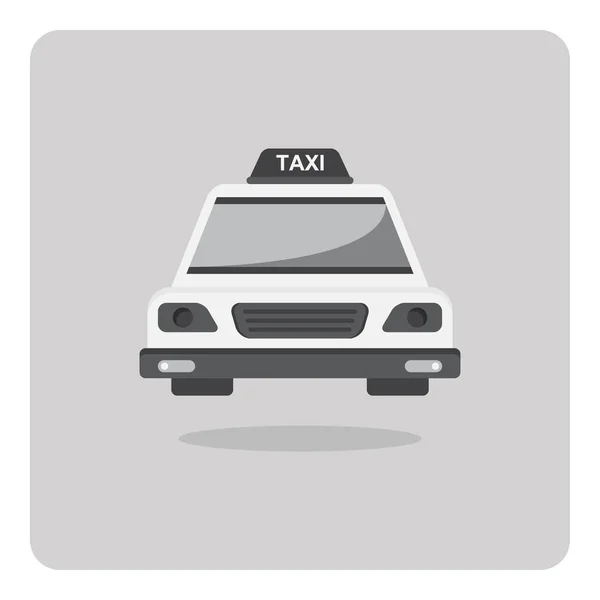 Wektor Projekt Płaskiej Ikony Samochód Taxi Białym Tle — Wektor stockowy