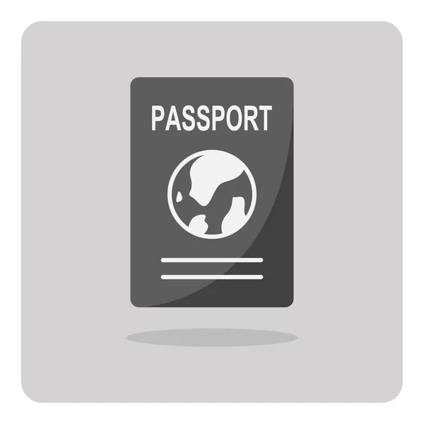 Vector Design Flat Icon Passport Isolated Background — Stock Vector