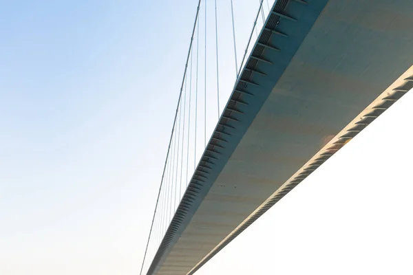 Вид Мост Голубым Небом Пляжем — стоковое фото