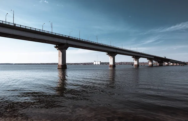 Мост Через Реку Варваровский Мост Николаеве — стоковое фото
