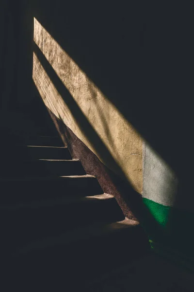 Light and shadows of staircase in residential building