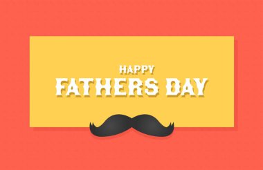 Bıyıklı Babalar Günün kutlu olsun. Klasik tasarım. Vektör 