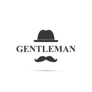Getleman logo etiket tasarımı. Klasik tabela. Vektör 