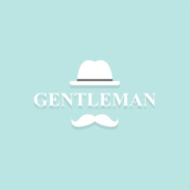 Getleman logo etiket tasarımı. Klasik tabela. Vektör illüstrasyonu