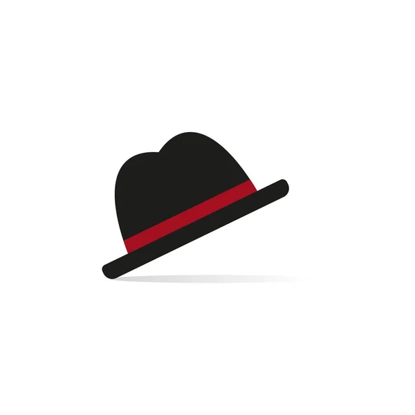 帽子のロゴラベルデザイン 古典的なキャップ看板 ベクターイラスト — ストックベクタ
