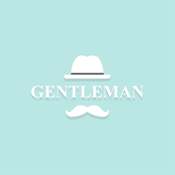 Getleman Logo Label Ontwerp Klassieke Wegwijzer Vectorillustratie — Stockvector