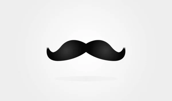 Mustache Icon Classical Old Style Solated Vector — Stock Vector