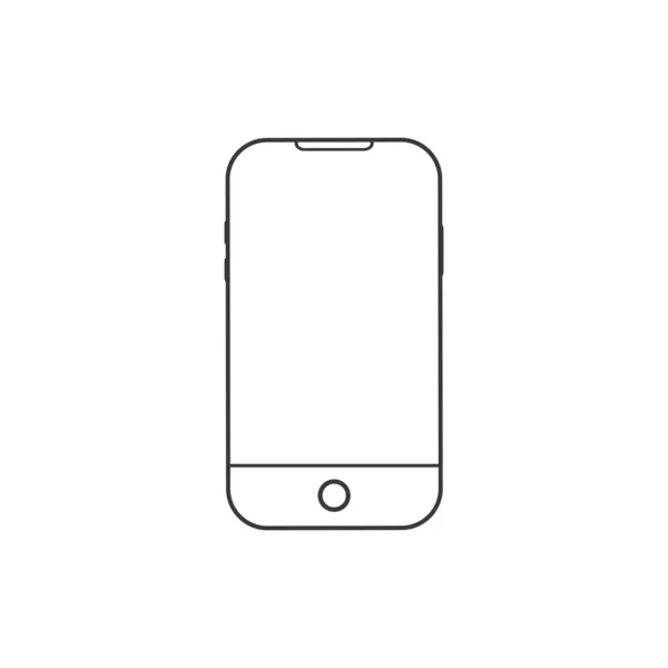 Mobiles Notch Telefon Umrisssymbol Vektorillustration — Stockvektor