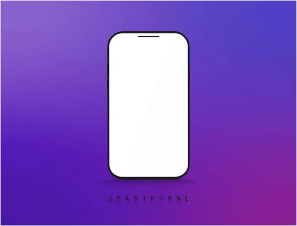 Smartphone Mockup Futuristiskt Teknologikoncept Kommunikationsenhetskoncept För Presentation Programvisning Informationsgrafik Etc — Stock vektor