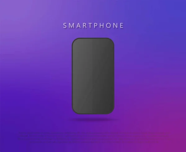 Smartphone Mockup Futuristiskt Teknologikoncept Kommunikationsenhetskoncept För Presentation Programvisning Informationsgrafik Etc — Stock vektor