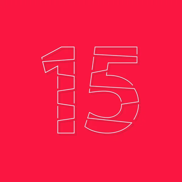 Cijferig Lettertype Lijnslag Modern Trendy Creatief Design Voor Logo Merklabel — Stockvector