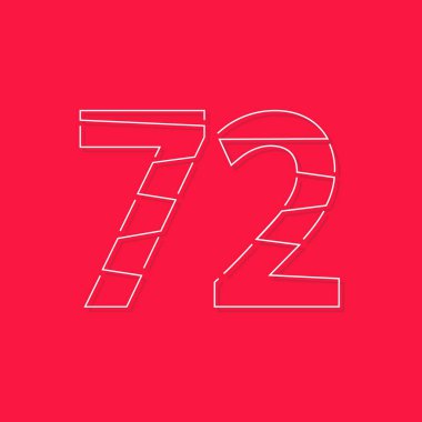 67 numara, doğrusal vuruş yazı tipi. Modern moda, yaratıcı tarz tasarımı. Logo, marka etiketi, tasarım elemanları, kurumsal kimlik, uygulama ve daha fazlası için. izole vektör illüstrasyonu