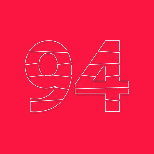 Αριθμός Γραμμική Γραμματοσειρά Μοντέρνο Μοντέρνο Δημιουργικό Στυλ Σχεδιασμού Για Λογότυπο — Διανυσματικό Αρχείο