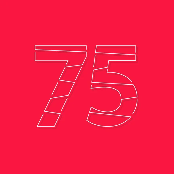 Number Linear Stroke Font Modern Trendy Creative Style Design Logo — Stock Vector