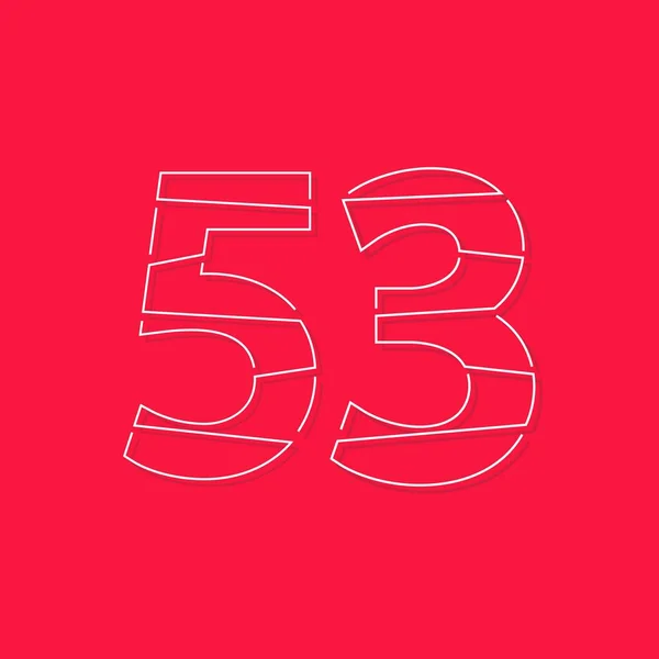 Number Linear Stroke Font Modern Trendy Creative Style Design Logo — Stock Vector
