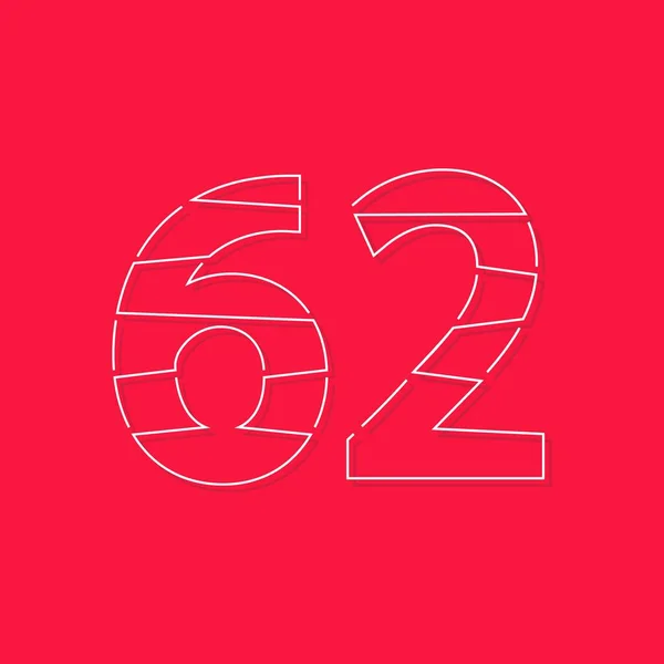 Nummer Lineair Slaglettertype Modern Trendy Creatief Design Voor Logo Merklabel — Stockvector