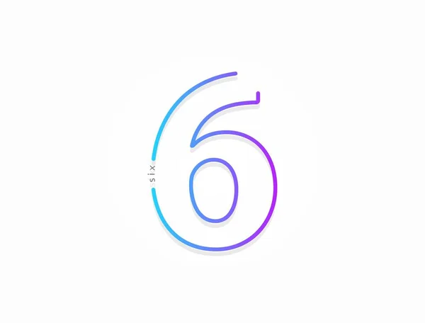 Number Modern Gradient Font Alphabet Design Style Créatif Tendance Dynamique — Image vectorielle