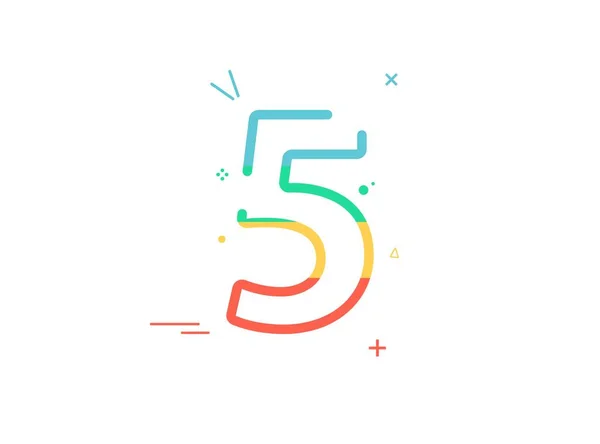 Verjaardag Viering Vector Lettertype Begroeting Felicitatie Kleurrijk Ontwerp Met Confetti — Stockvector