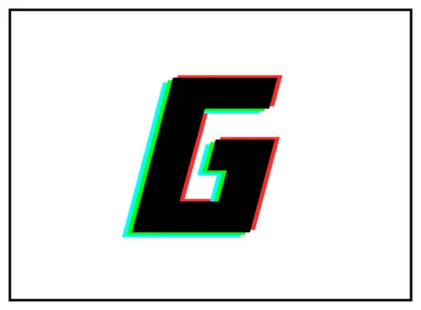 Bokstav Logotyp Vektor Desing Teckensnitt Dynamisk Split Färg Skugga Nummer — Stock vektor