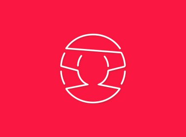 O harf, modern moda desing. Devamlı çizgi, eşsiz yazı tipi. Vektör eps10 illüstrasyonu