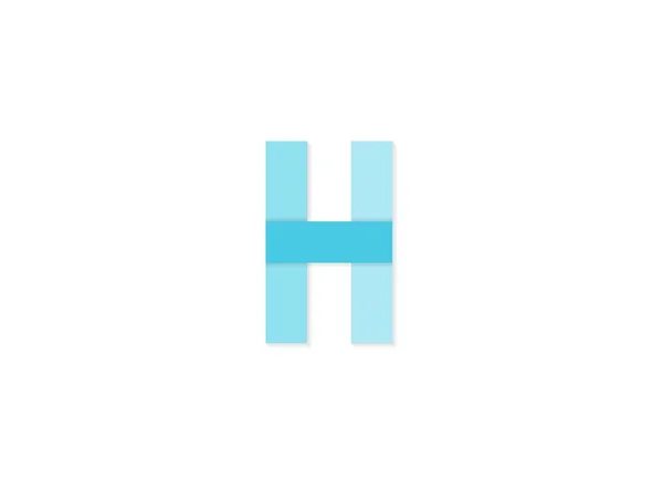 Γράμμα Vector Logo Χαρτί Κομμένο Desing Γραμματοσειρά Από Μπλε Αποχρώσεις — Διανυσματικό Αρχείο