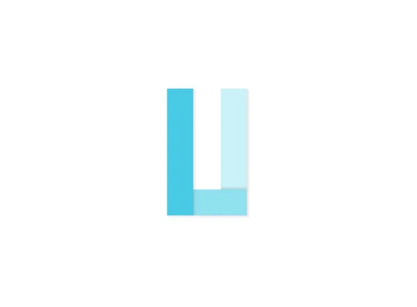 Γράμμα Λογότυπο Διάνυσμα Χαρτί Κομμένο Desing Γραμματοσειρά Από Μπλε Αποχρώσεις — Διανυσματικό Αρχείο