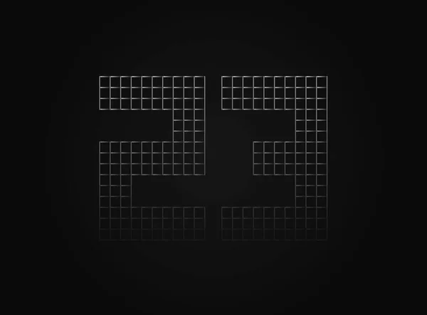 Numer Wektorowy Wykonany Metalowego Ogrodzenia Ogniwowego Logo Marka Elementy Projektu — Wektor stockowy