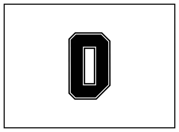 Классический Американский Буква Шрифт Стиле Колледжа Форма Буквы Черном Черным — стоковый вектор
