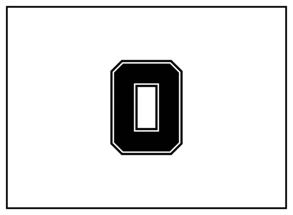 Буква Классический Шрифт Стиле Колледжа Форма Буквы Черном Черным Внешним — стоковый вектор