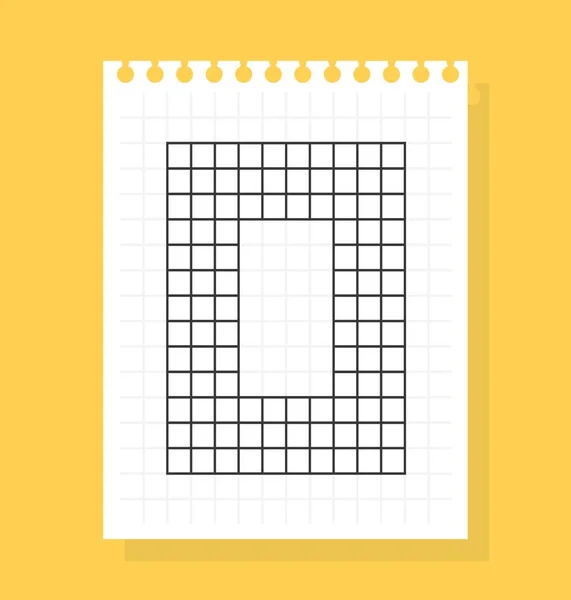 用正方形纸写在记事本上的信 矢量说明 — 图库矢量图片